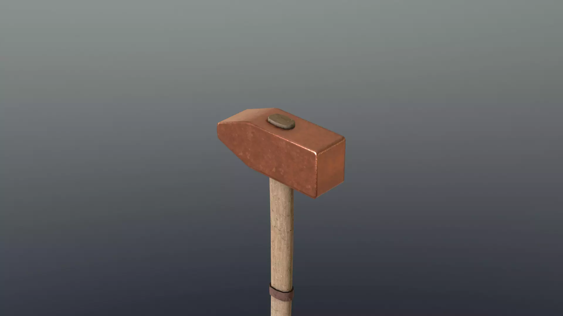 Hammer - Copper Low-poly 3D model_0