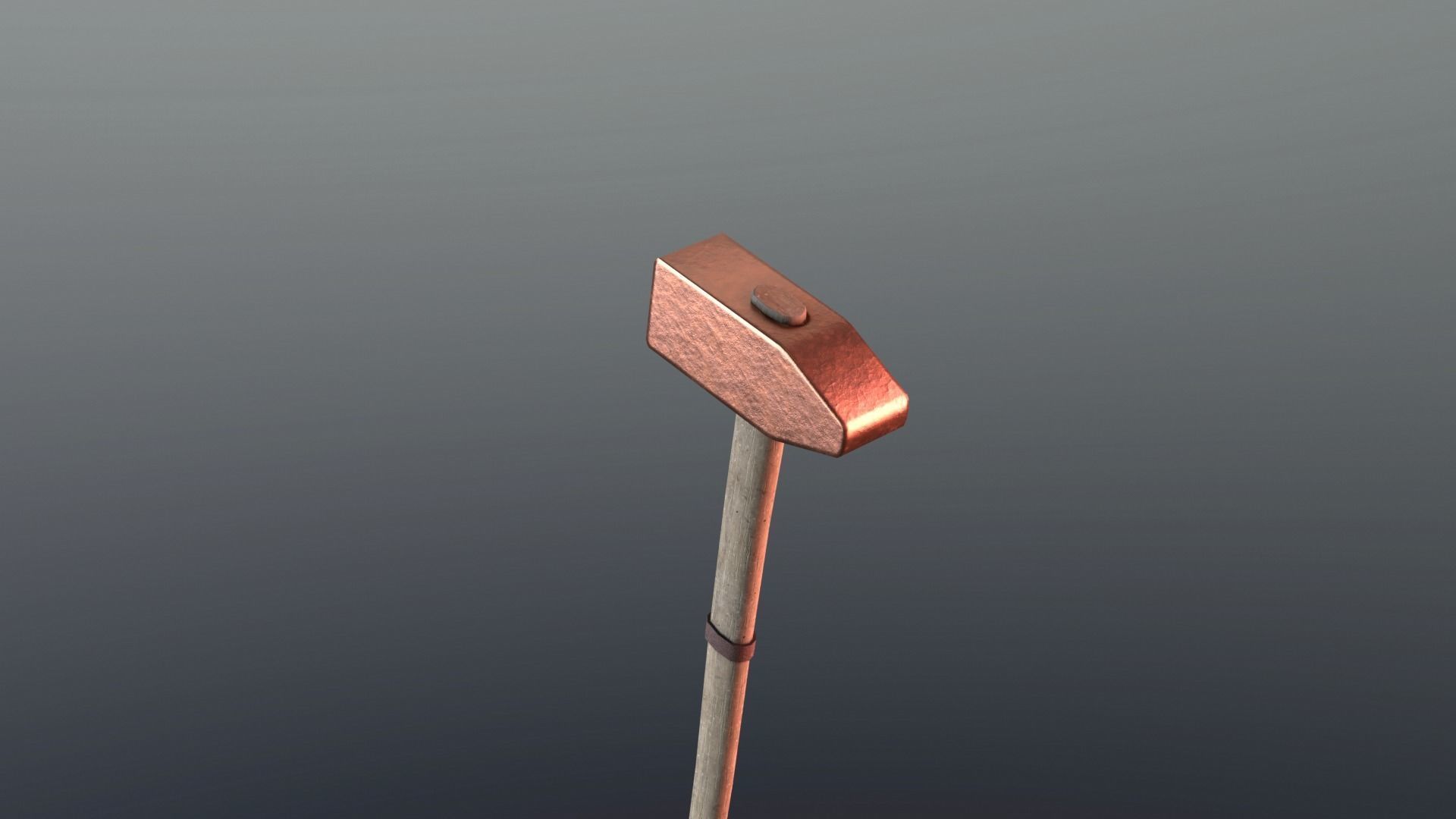 Hammer - Copper Low-poly 3D model_2