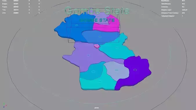 Gombe State  Nigeria map region geography political geographic