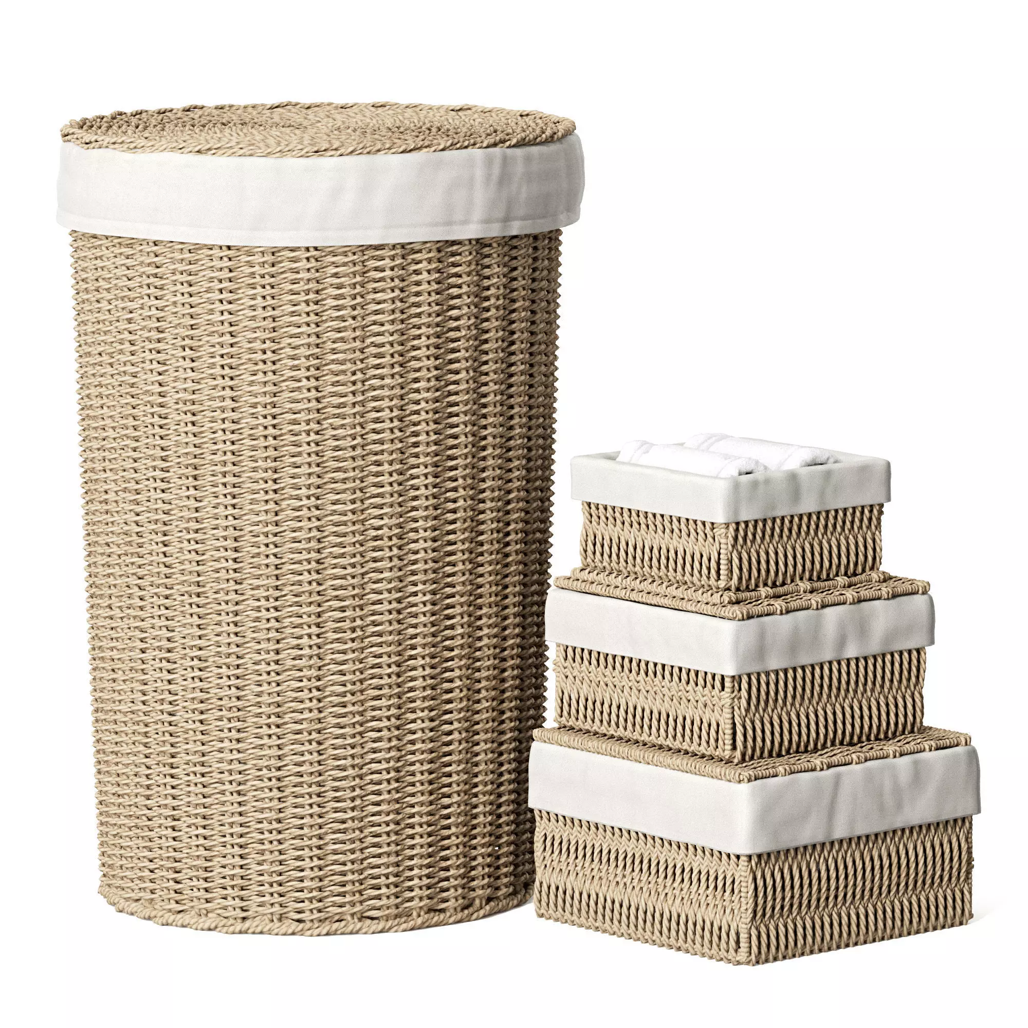 LAUNDRY BASKET Set 01 ZARA HOME 3D model