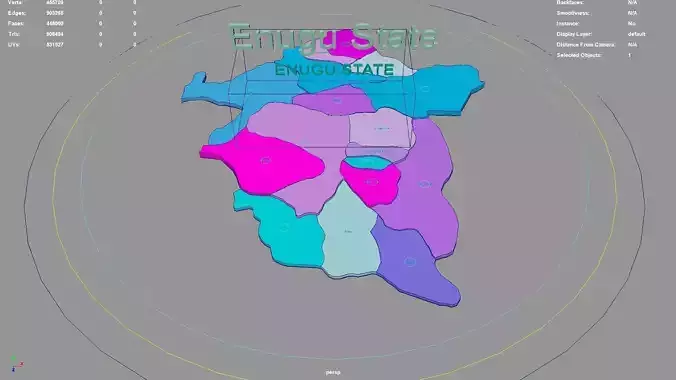 Enugu State  Nigeria map region geography political geographic