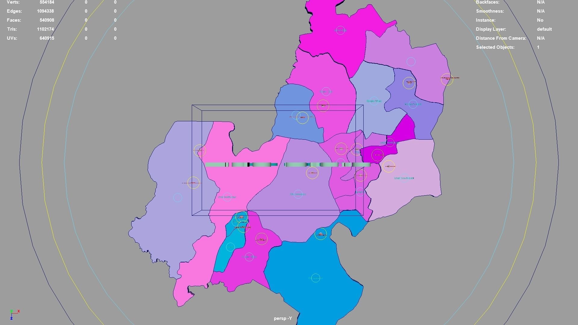 Edo State  Nigeria map region geography political geographic 3D model_1