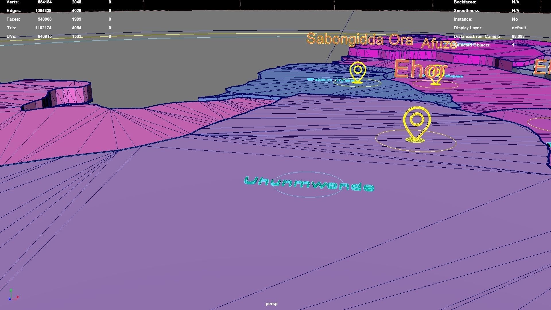 Edo State  Nigeria map region geography political geographic 3D model_6
