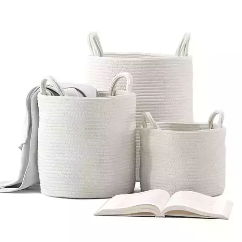 Basket with Handles Set 01 ZARA HOME