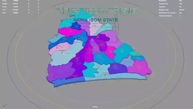 Akwa Ibom State  Nigeria map region geography political