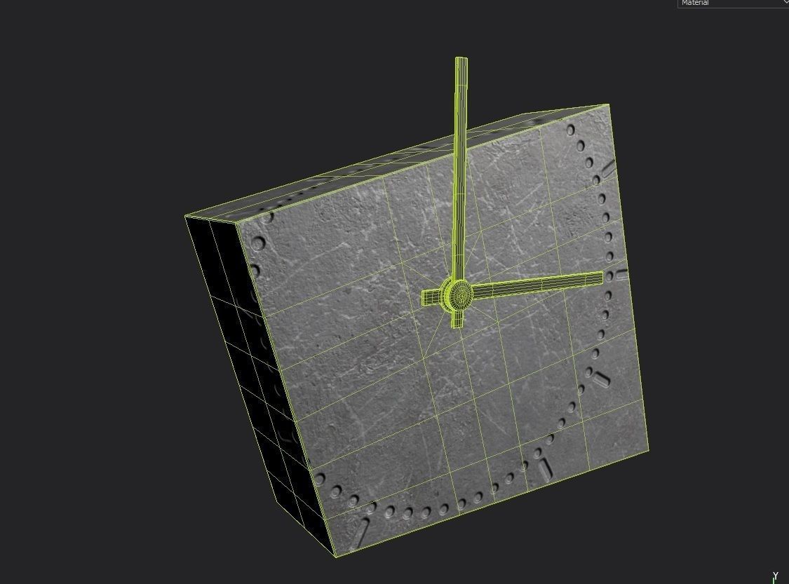 Desk Watch M02 Low-poly 3D model_1