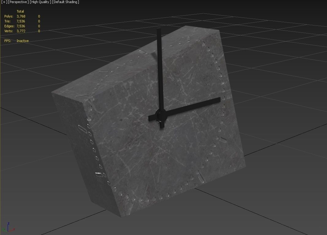 Desk Watch M02 Low-poly 3D model_9