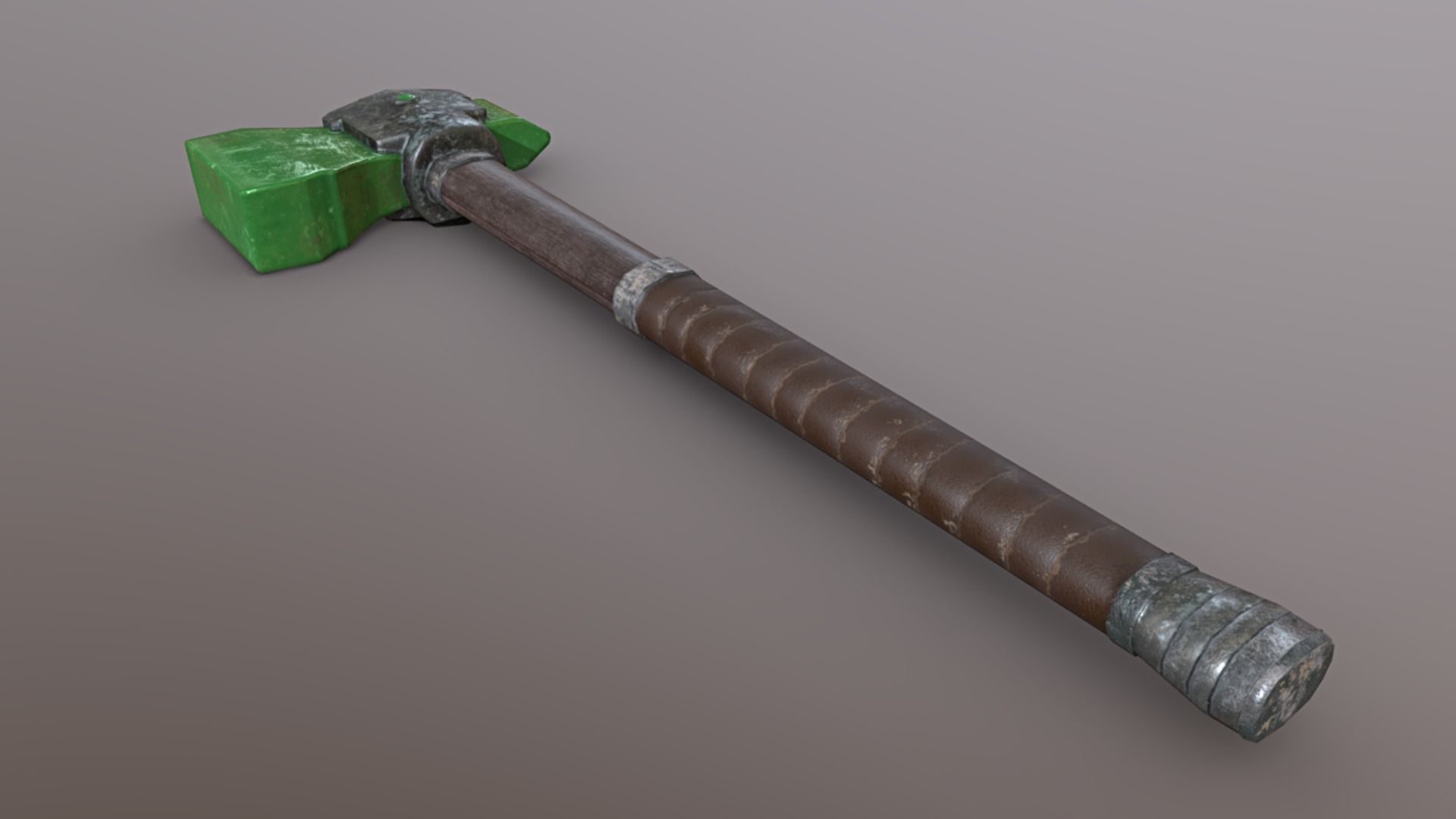 Hammer - Emerald Low-poly 3D model_4