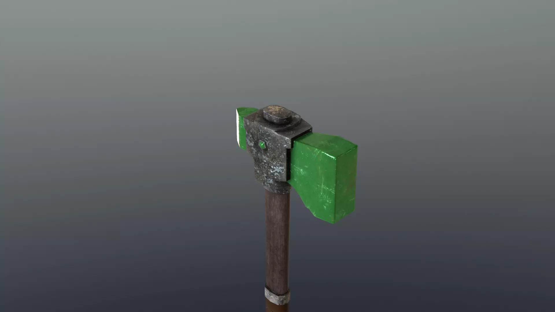 Hammer - Emerald Low-poly 3D model_0