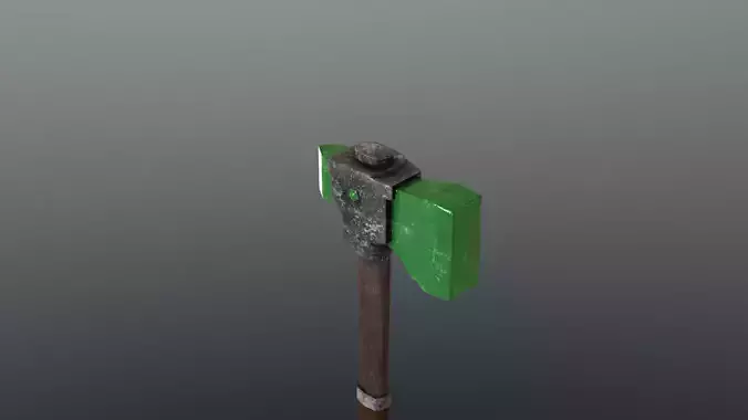 Hammer - Emerald Low-poly 3D model