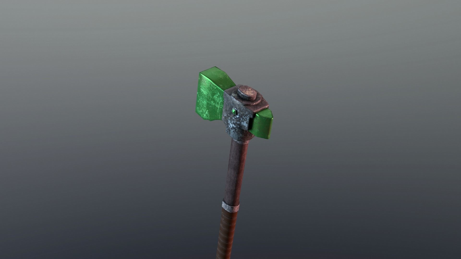 Hammer - Emerald Low-poly 3D model_2