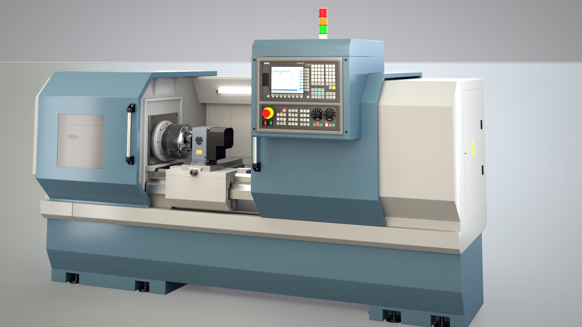 CNC Lathe SMTCL KE80 2000 3D model_2