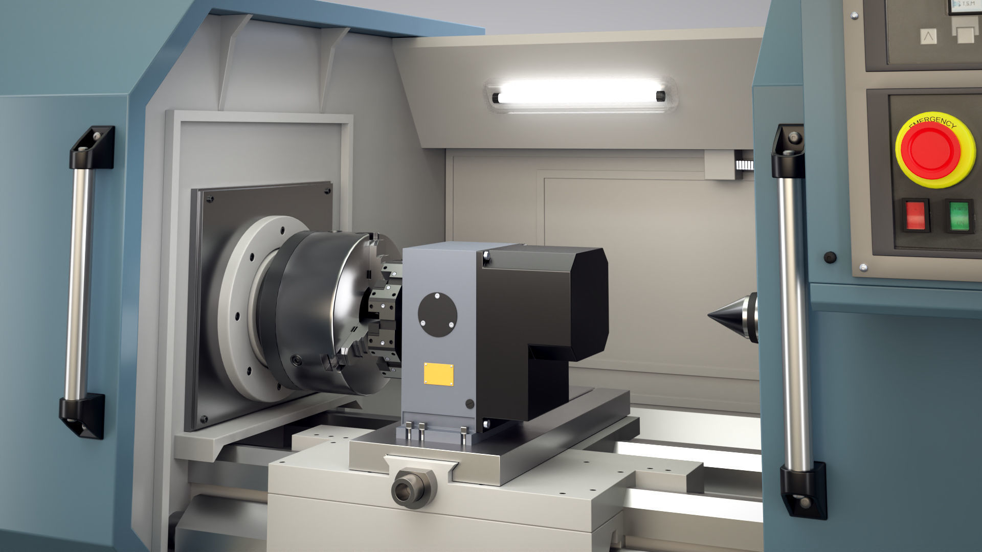 CNC Lathe SMTCL KE80 2000 3D model_4