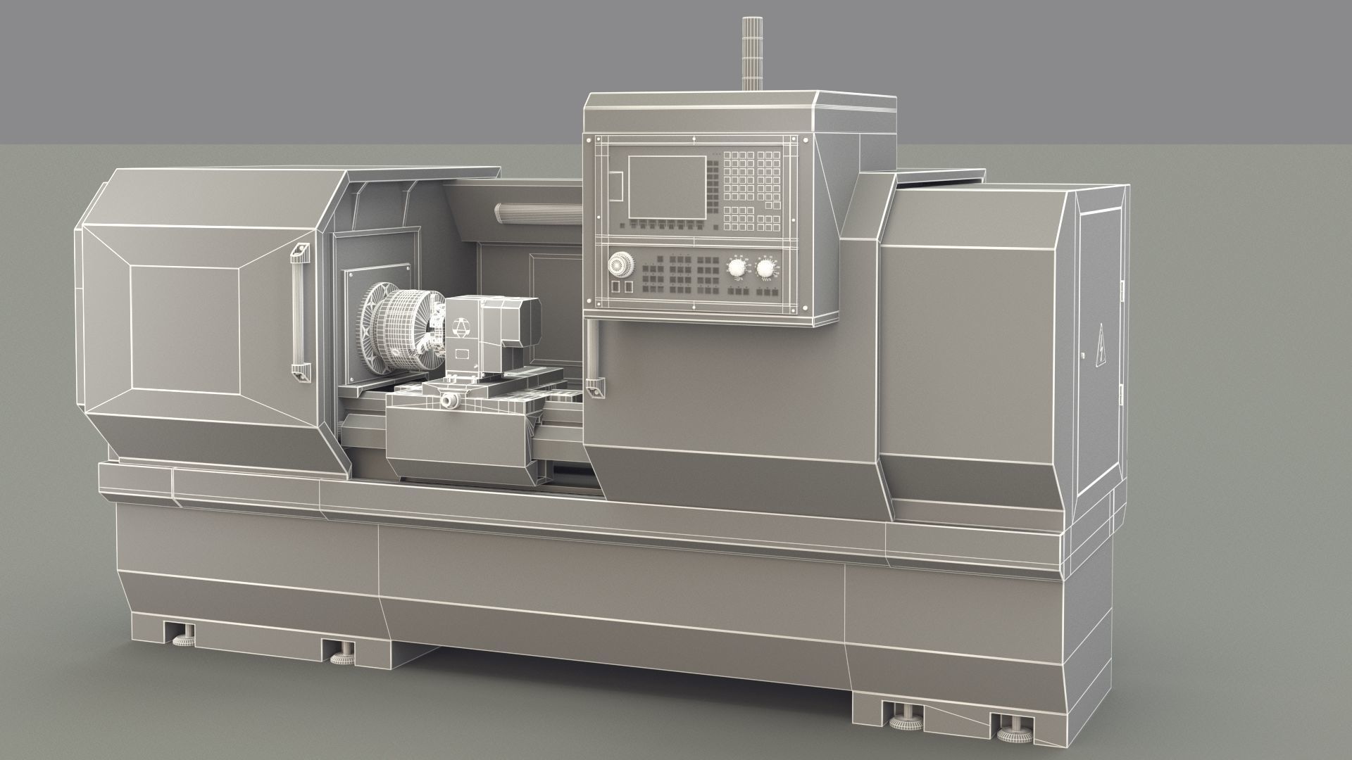 CNC Lathe SMTCL KE80 2000 3D model_25