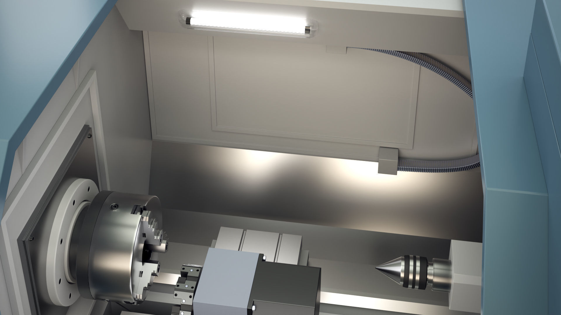 CNC Lathe SMTCL KE80 2000 3D model_16