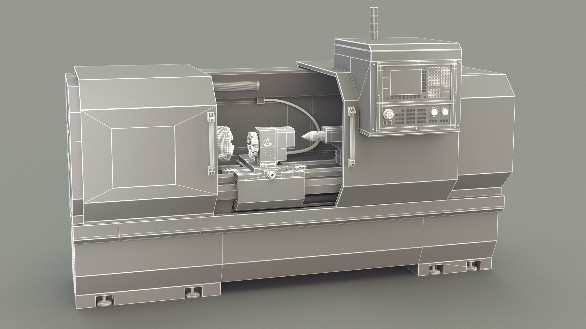 CNC Lathe SMTCL KE80 2000 3D model_23