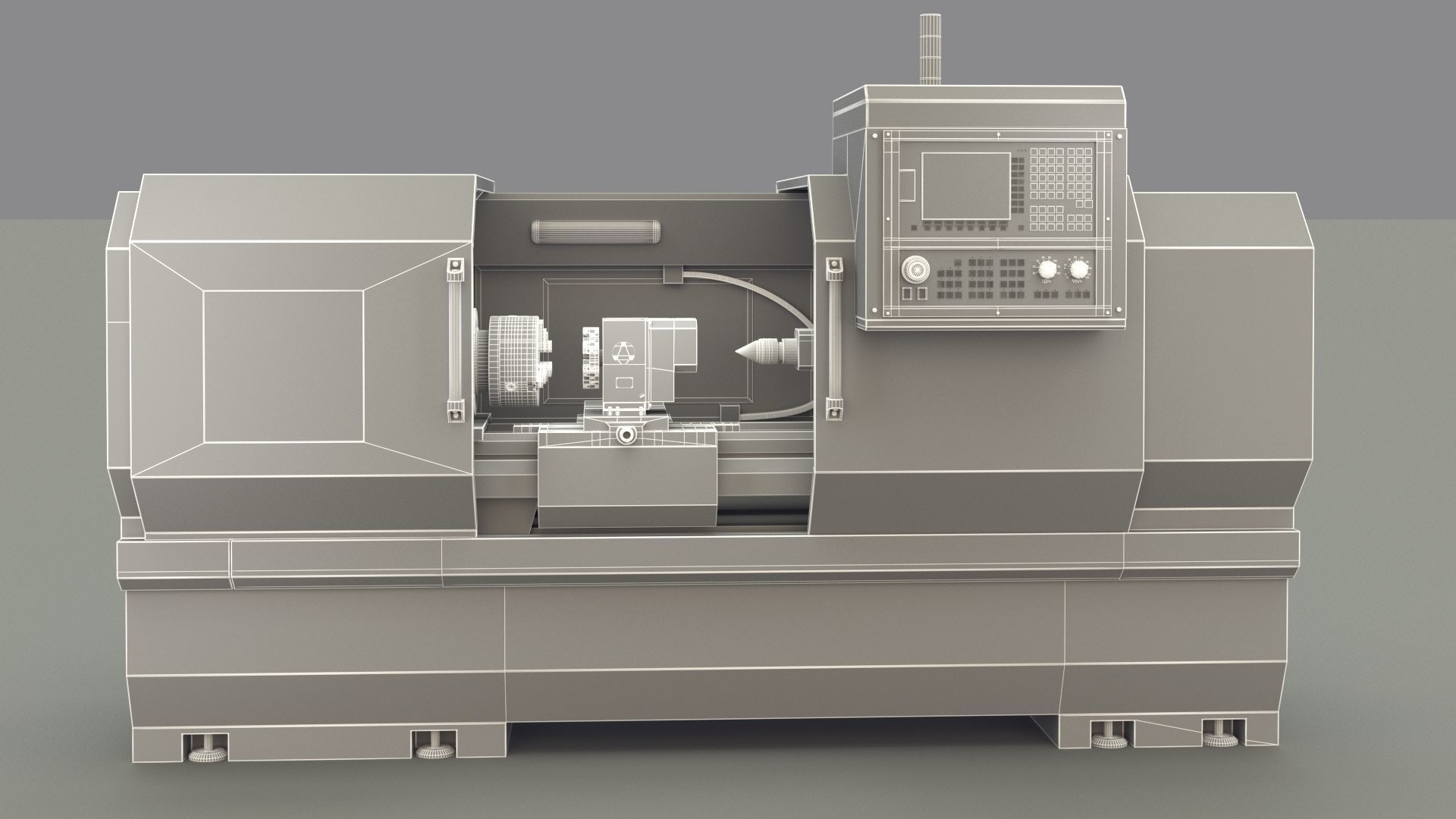 CNC Lathe SMTCL KE80 2000 3D model_24