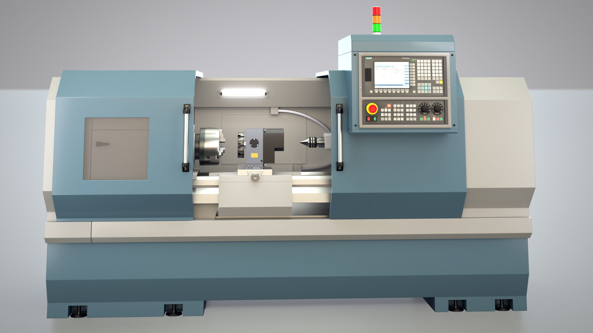 CNC Lathe SMTCL KE80 2000 3D model_1