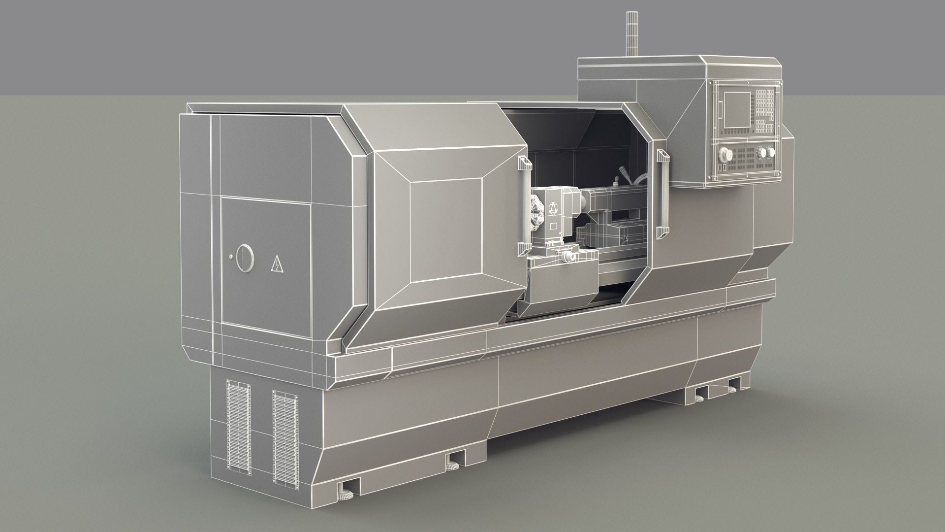 CNC Lathe SMTCL KE80 2000 3D model_35