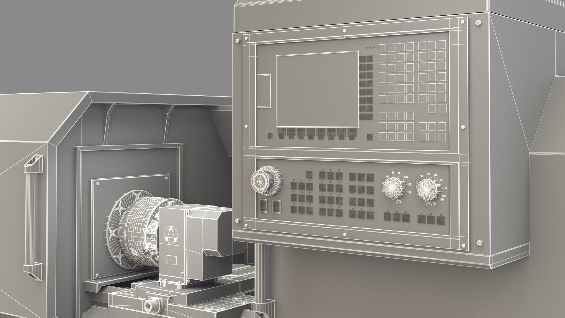 CNC Lathe SMTCL KE80 2000 3D model_27