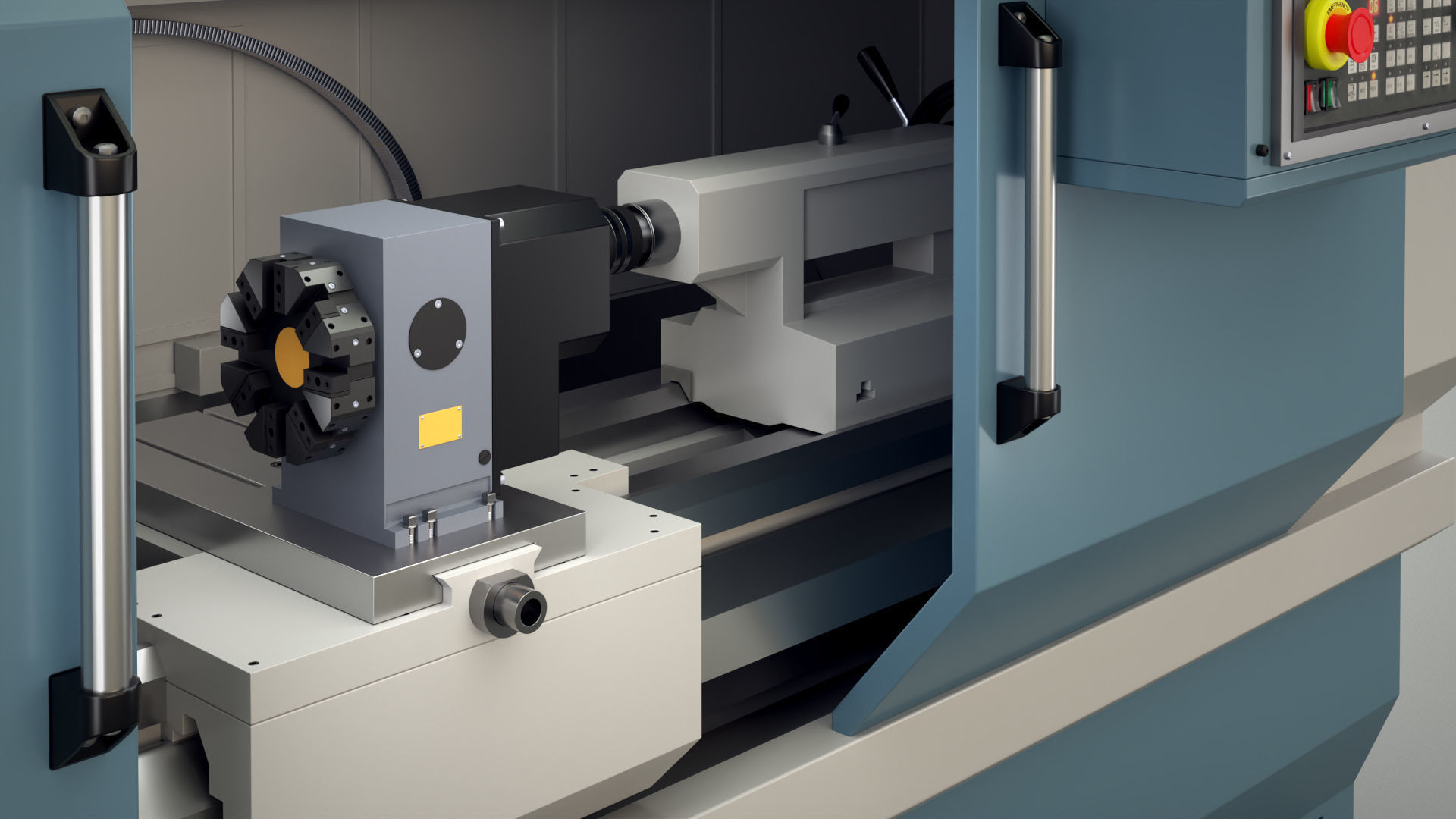 CNC Lathe SMTCL KE80 2000 3D model_14