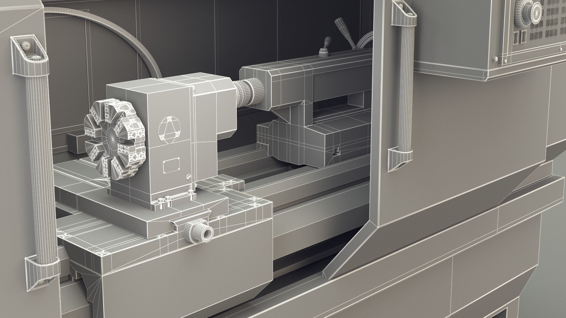 CNC Lathe SMTCL KE80 2000 3D model_36