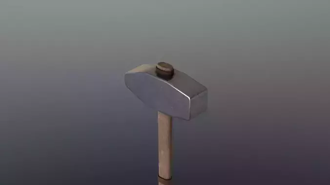 Hammer - Iron Low-poly 3D model