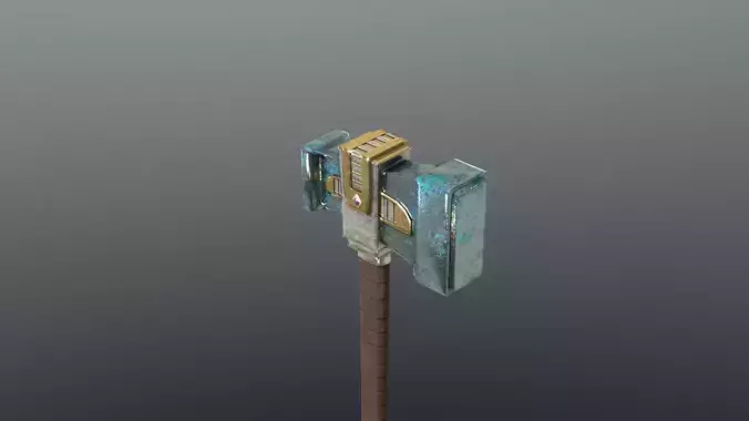 Hammer - Mithril Low-poly 3D model