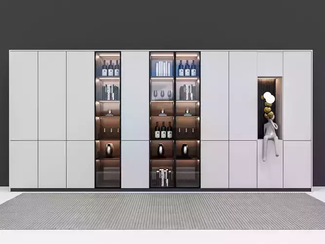 Wine cabinet Rack Cellar 3D model