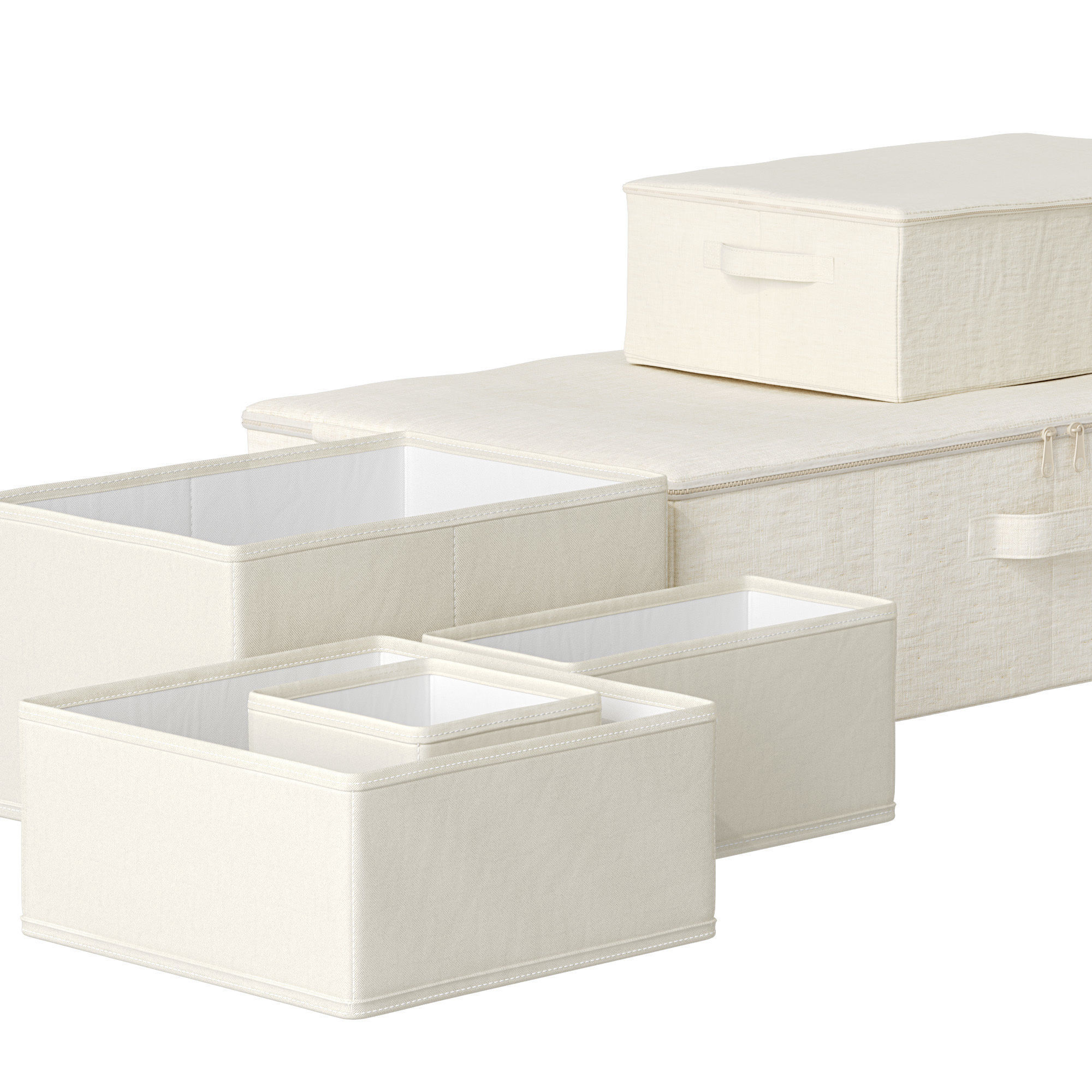 Foldable Cotton Storage Box and Organizer ZARA HOME 3D model_3
