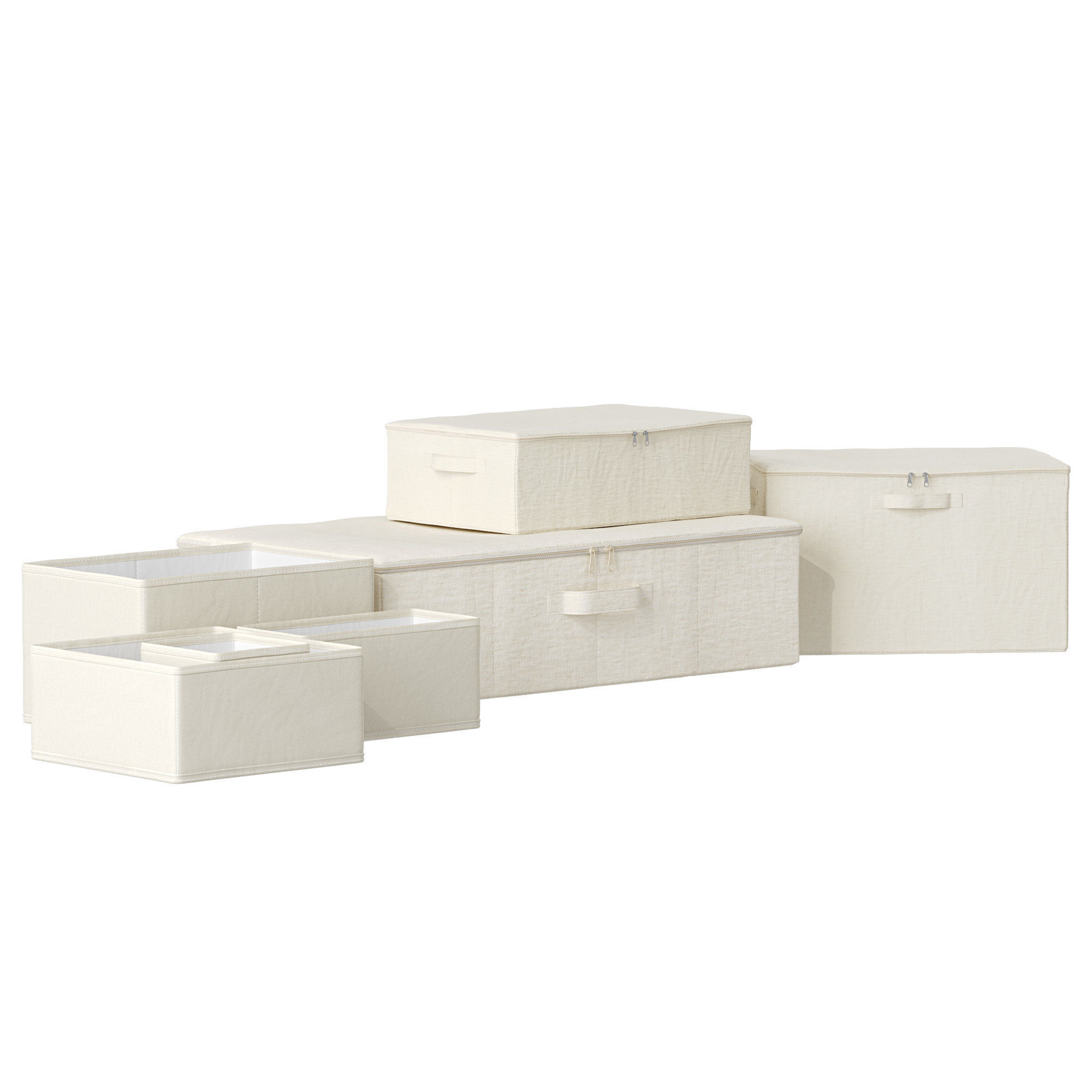 Foldable Cotton Storage Box and Organizer ZARA HOME 3D model_7