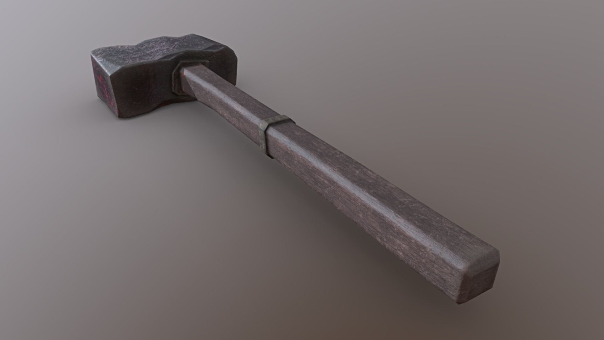 Hammer - Obsidian Low-poly 3D model_4