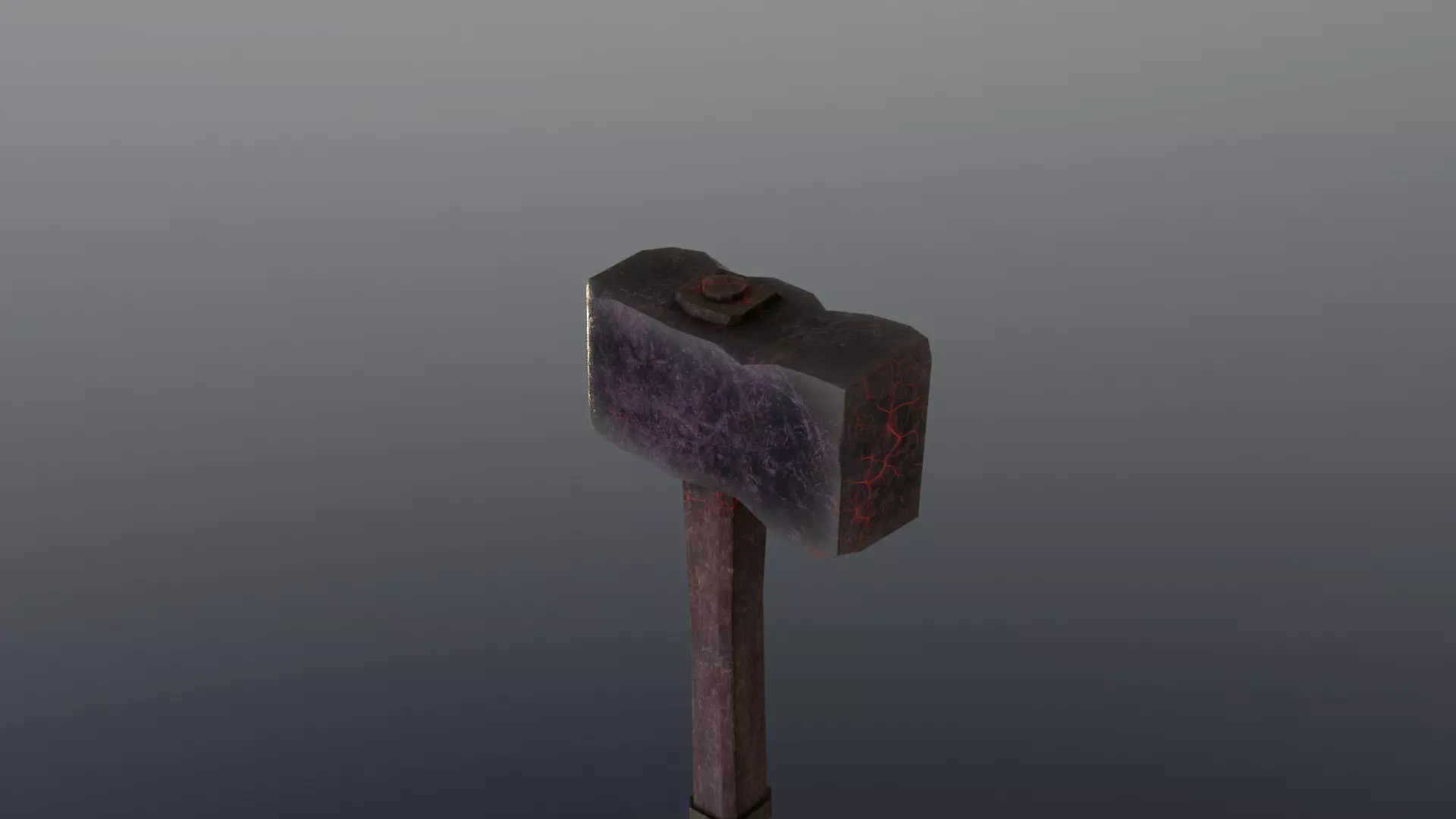 Hammer - Obsidian Low-poly 3D model_0