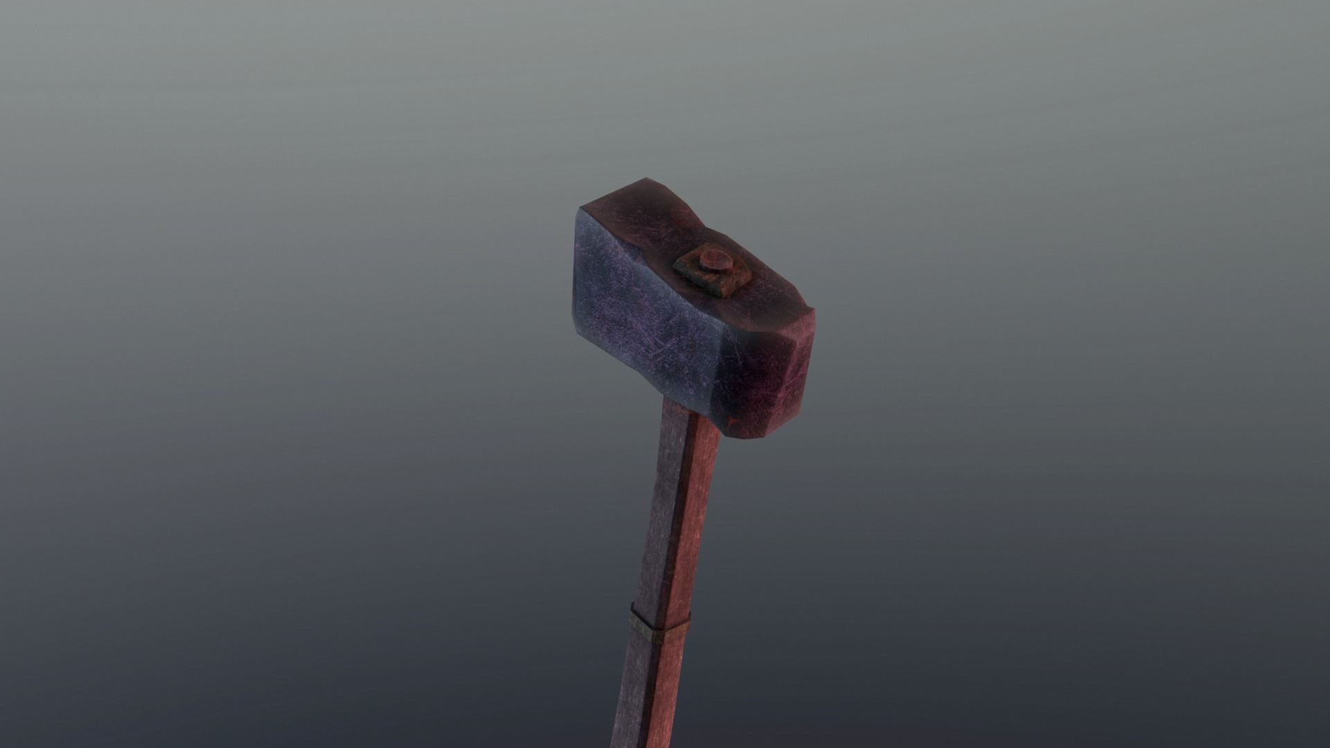 Hammer - Obsidian Low-poly 3D model_2