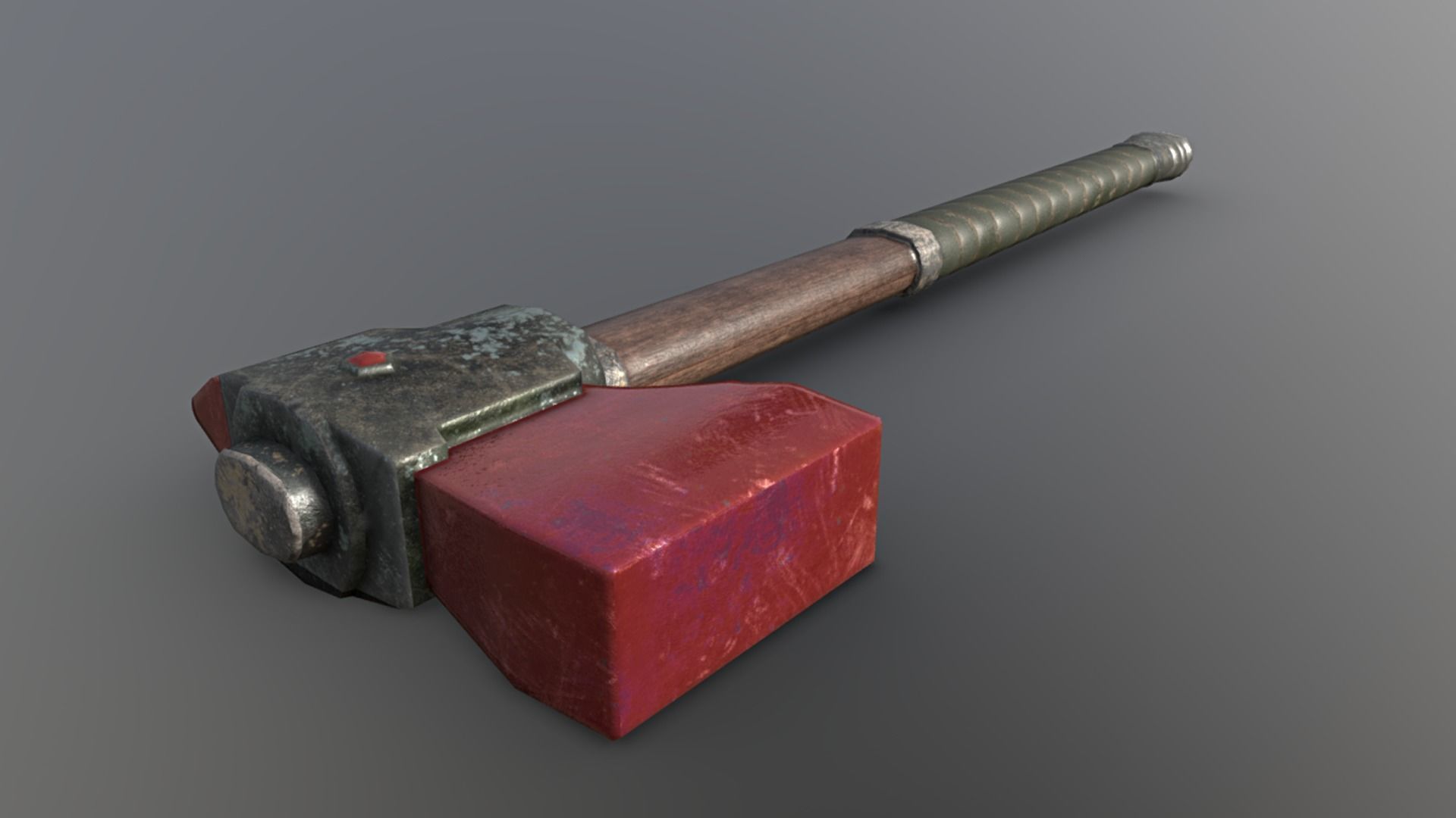 Hammer - Ruby Low-poly 3D model_3