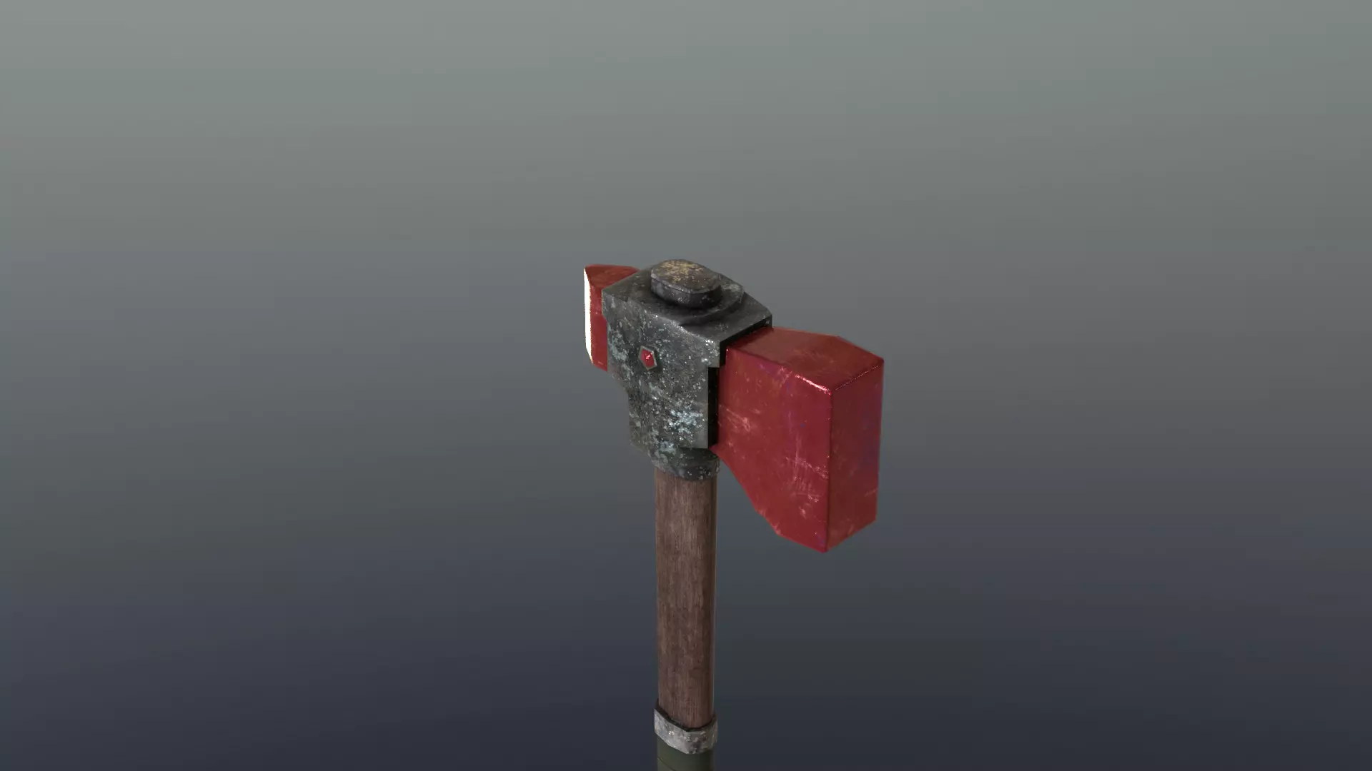 Hammer - Ruby Low-poly 3D model_0
