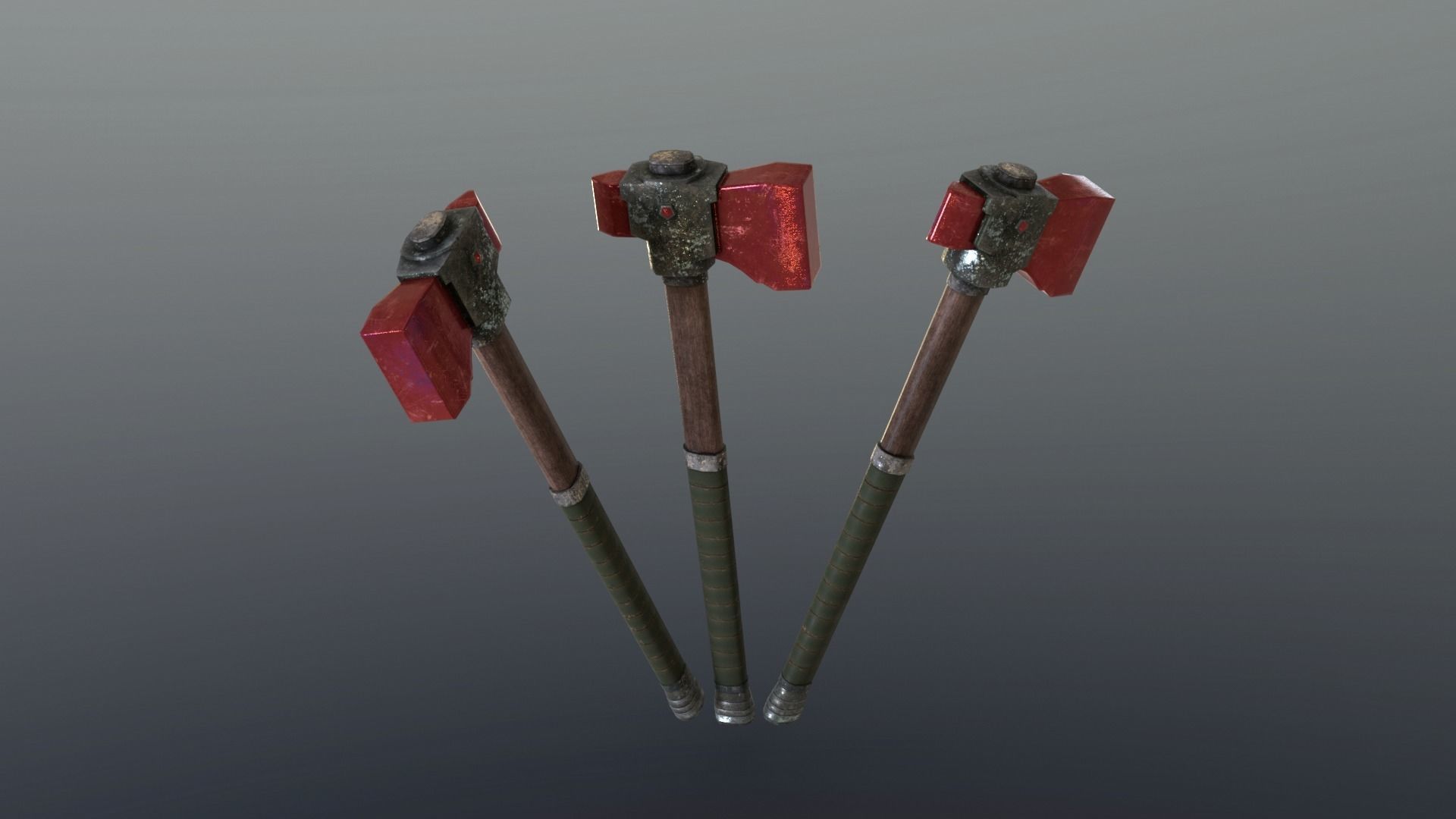 Hammer - Ruby Low-poly 3D model_5