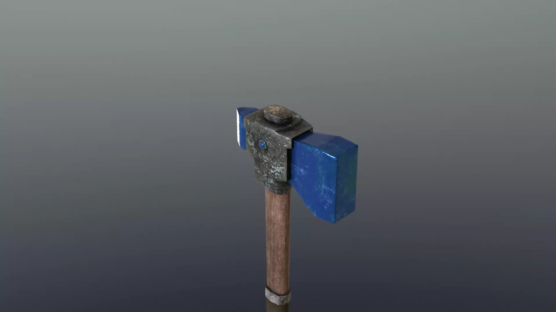 Hammer - Sapphire Low-poly 3D model_0