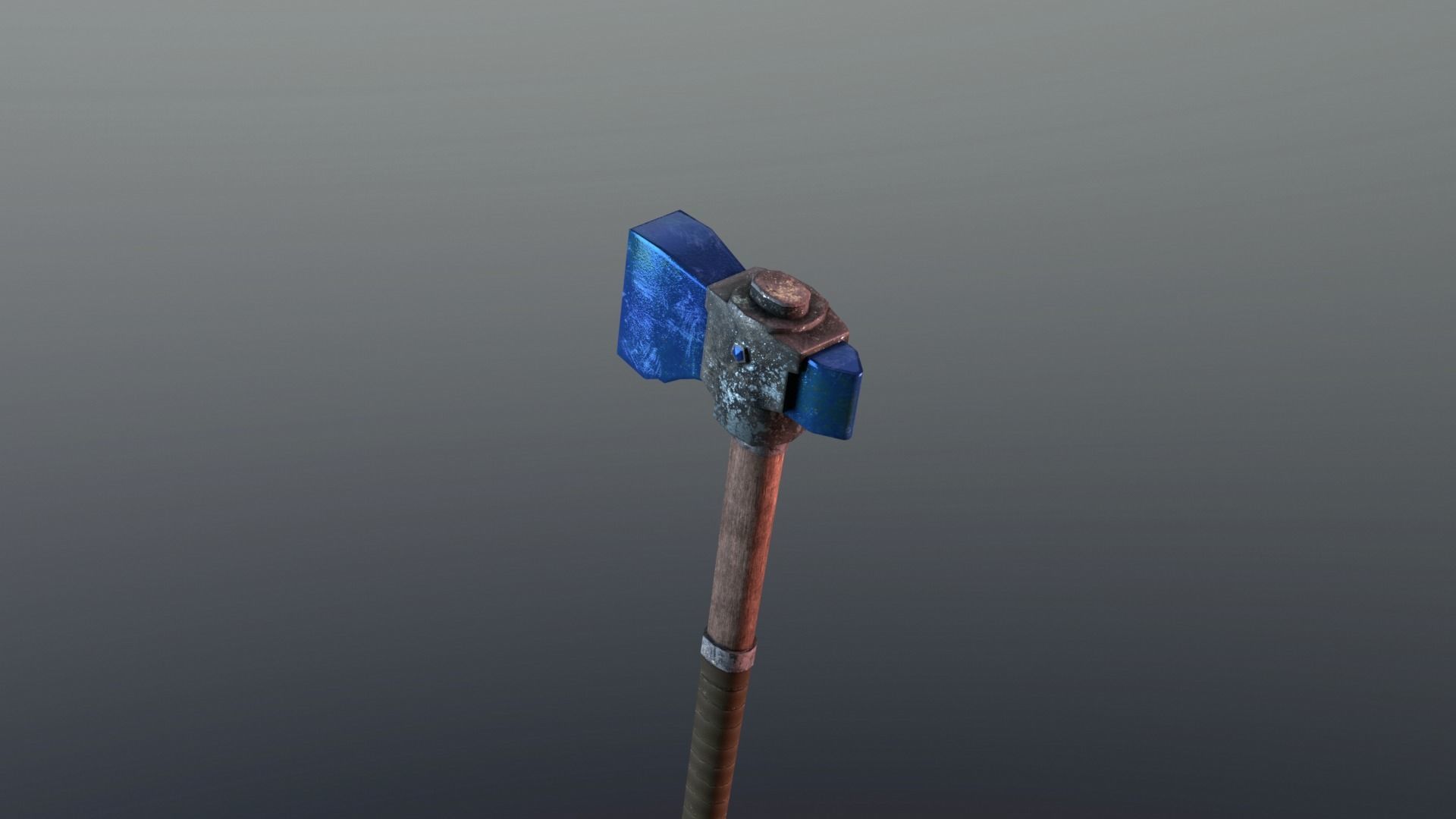 Hammer - Sapphire Low-poly 3D model_2