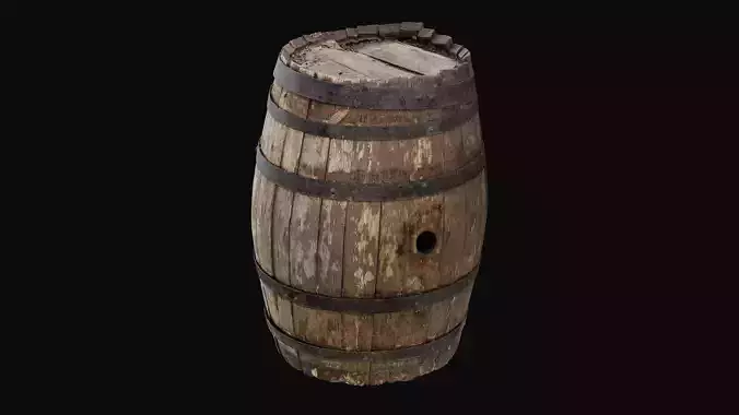 Wooden Barrel 01 - HeraScans