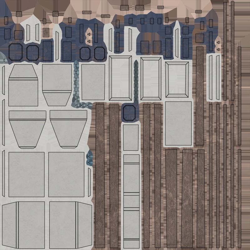 Hammer - Silver Low-poly 3D model_6