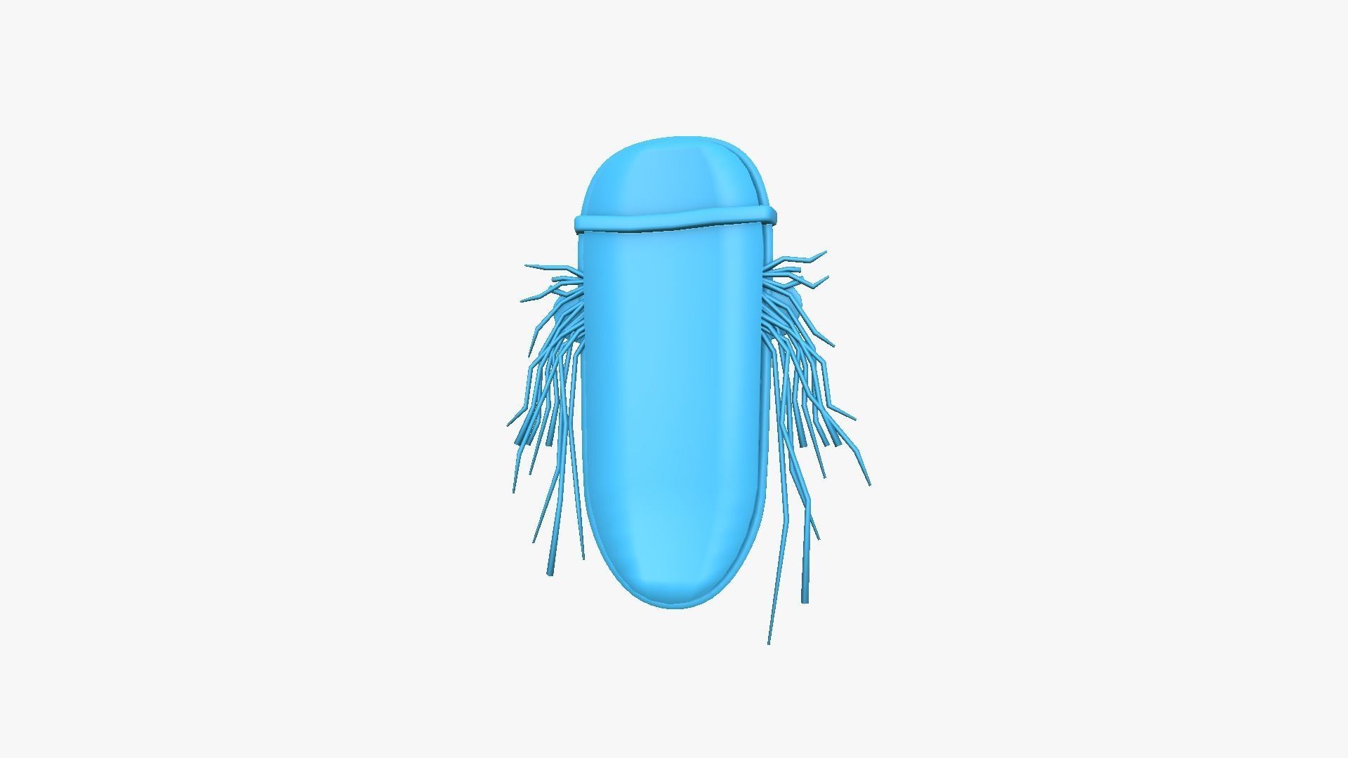 Tribal Mask F03 Purple Blue - Costume Character Design Low-poly 3D model_12