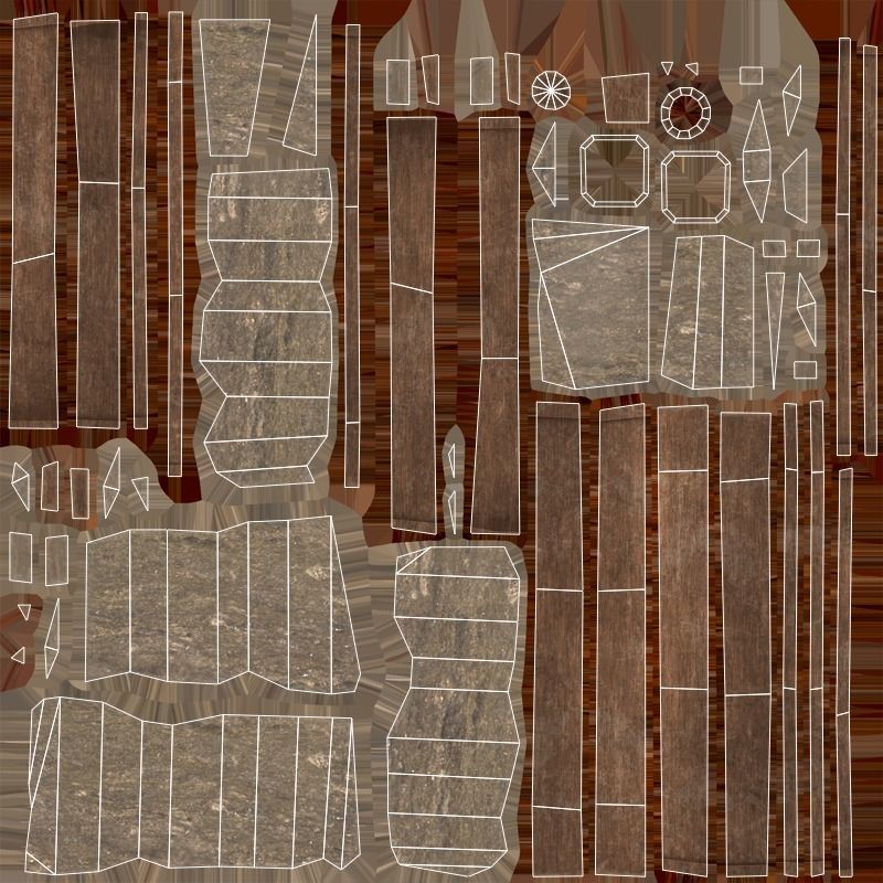 Hammer - Stone Low-poly 3D model_6