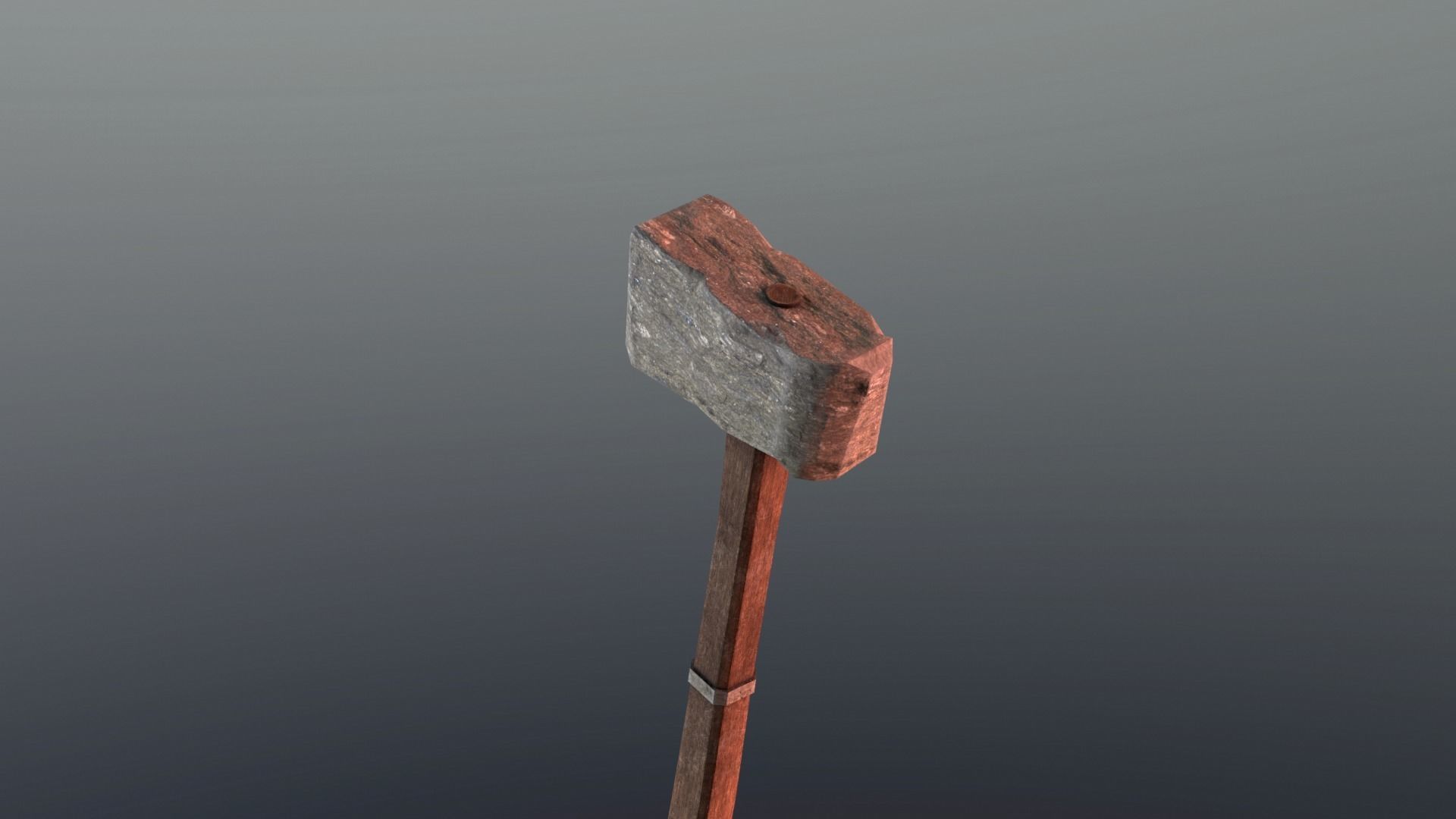 Hammer - Stone Low-poly 3D model_2