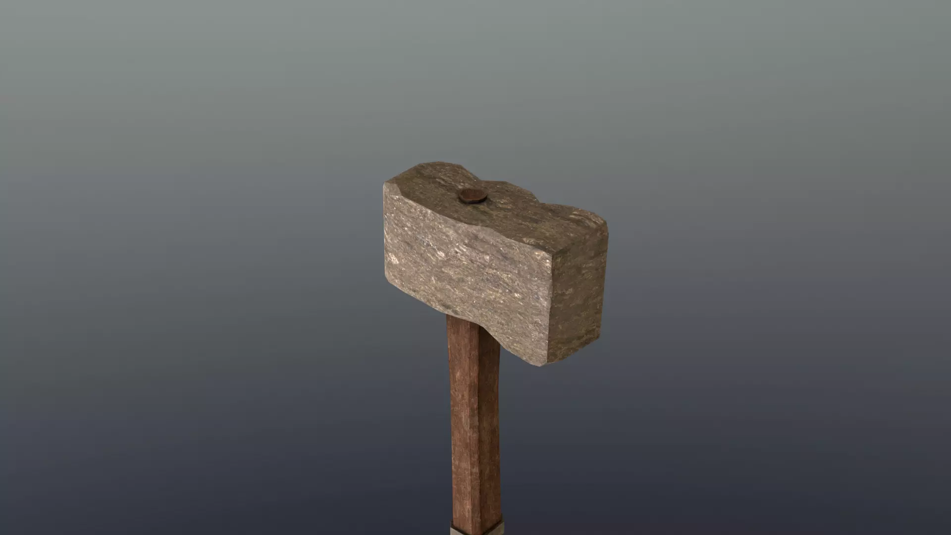 Hammer - Stone Low-poly 3D model_0