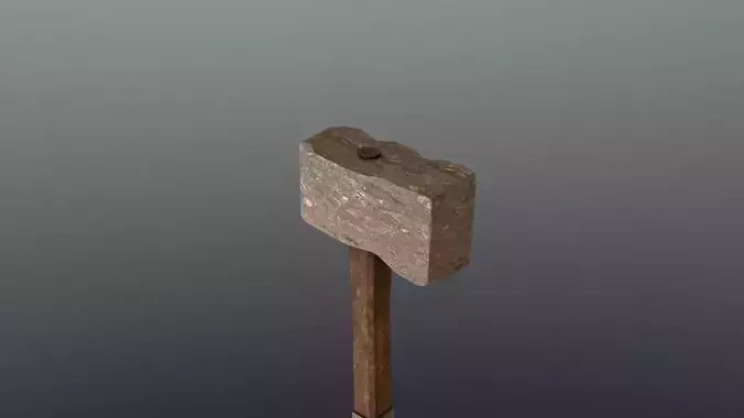 Hammer - Stone Low-poly 3D model