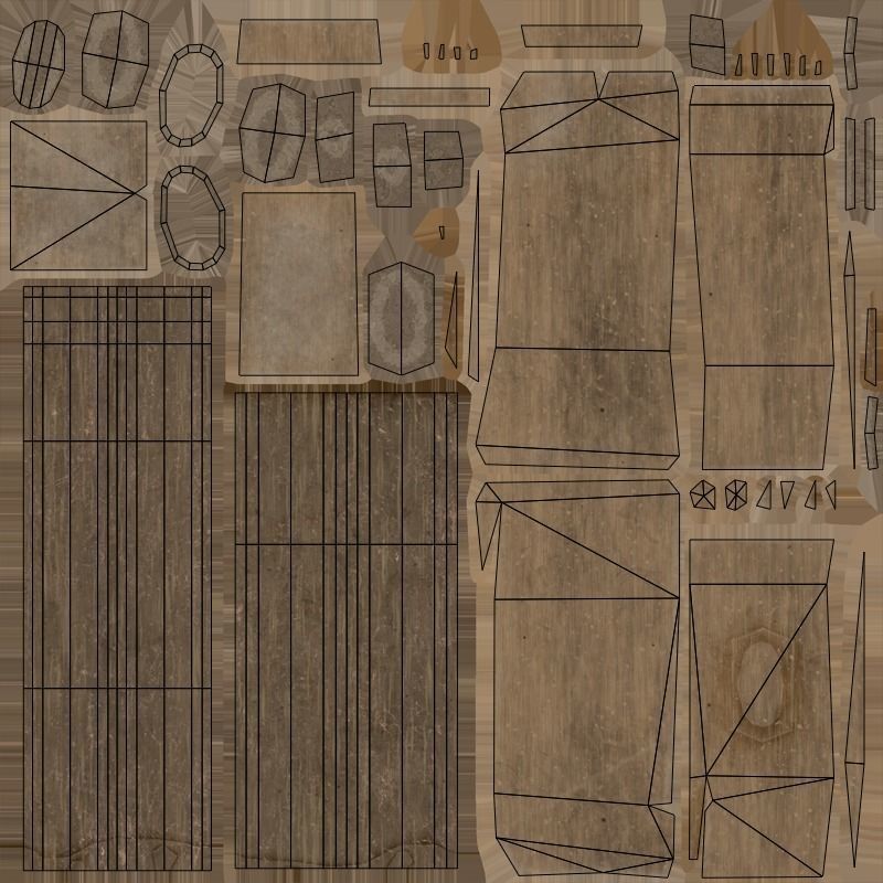 Hammer - Wood Low-poly 3D model_6