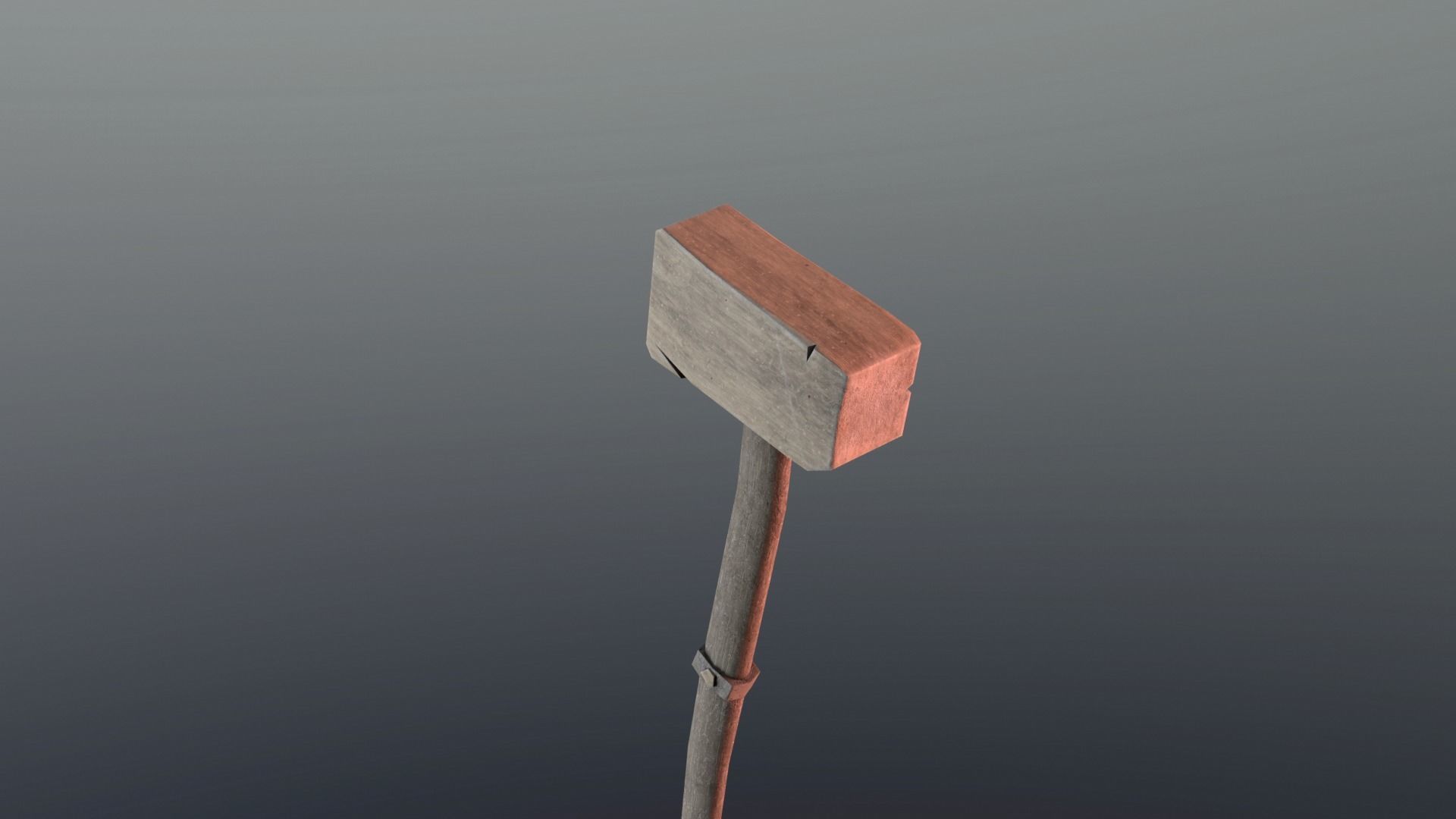 Hammer - Wood Low-poly 3D model_2