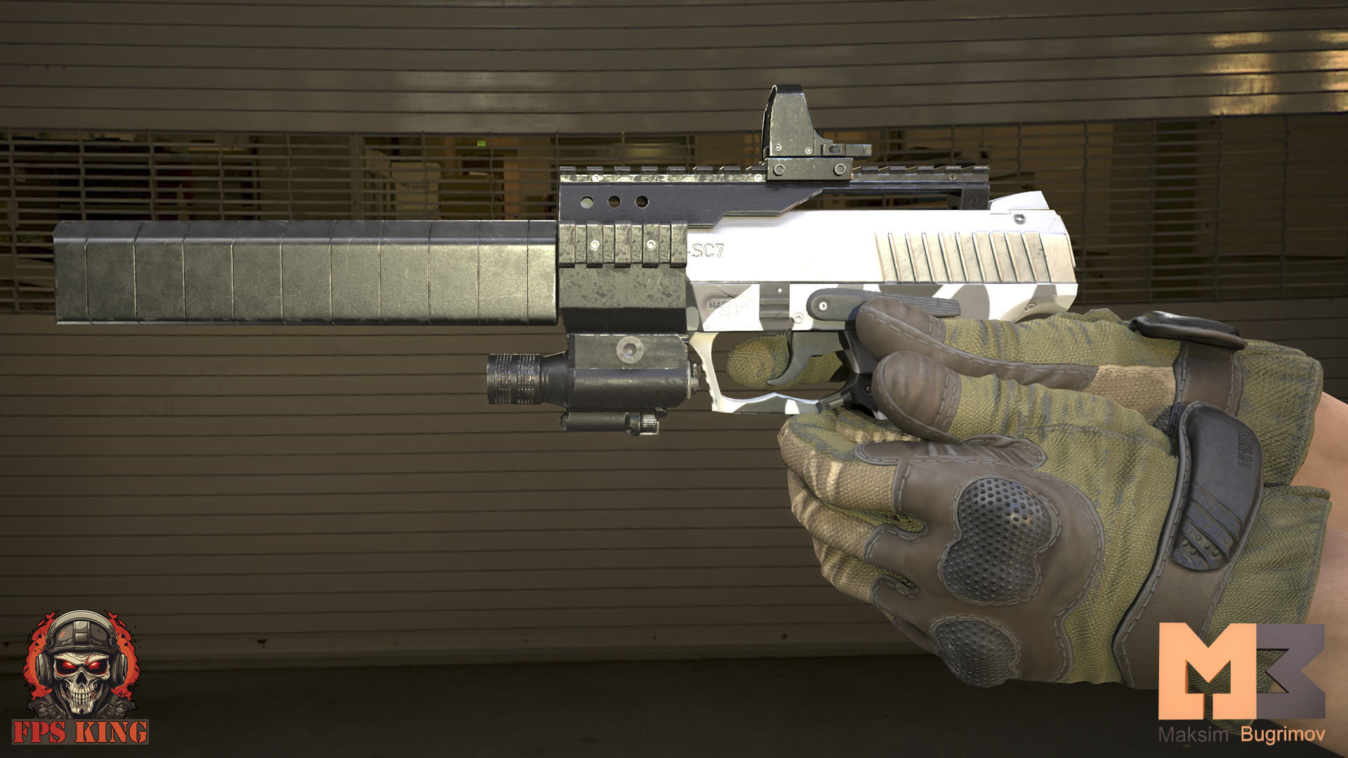 FPS ANIMATIONS SINGLE PISTOL Low-poly 3D model_7