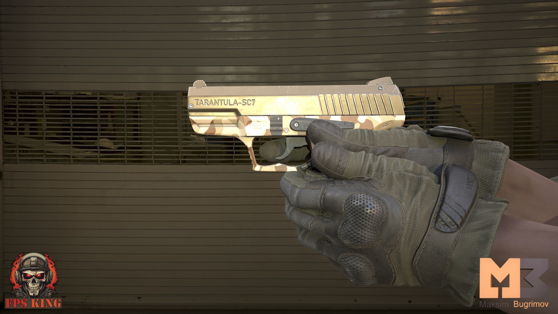 FPS ANIMATIONS SINGLE PISTOL Low-poly 3D model_8